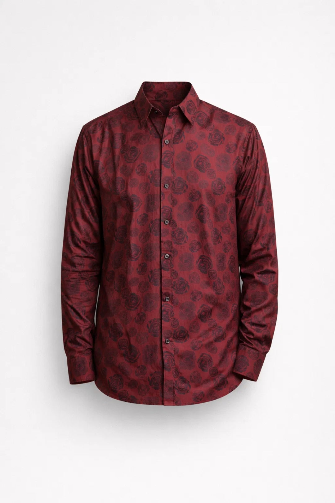 Chemise Homme - Coupe Slim Imprimé Floral Manches Longues | Élégant