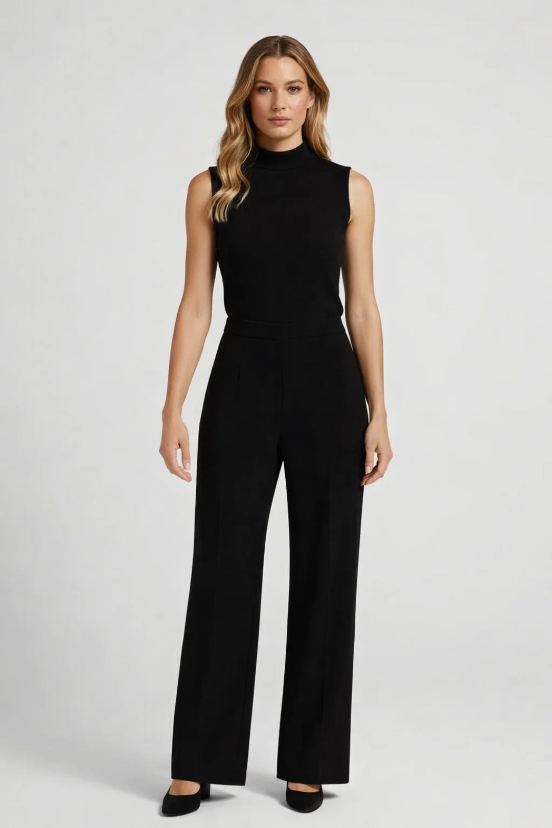 Ensemble Femme - Top Col Montant et Pantalon Large | Chic