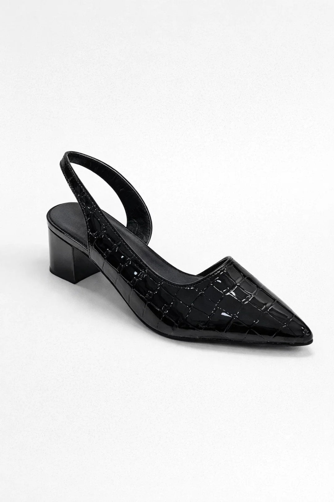 Escarpins Femme - Slingback Bout Pointu Talon Bloc | Élégants