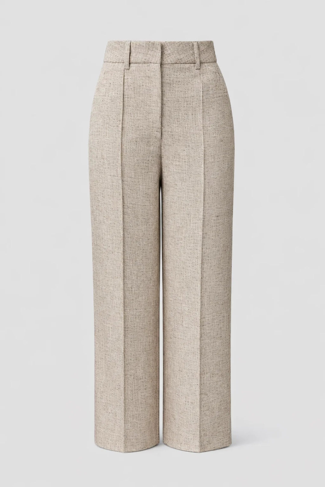 Pantalon Femme - Taille Haute Jambe Large Plis Marqués | Chic