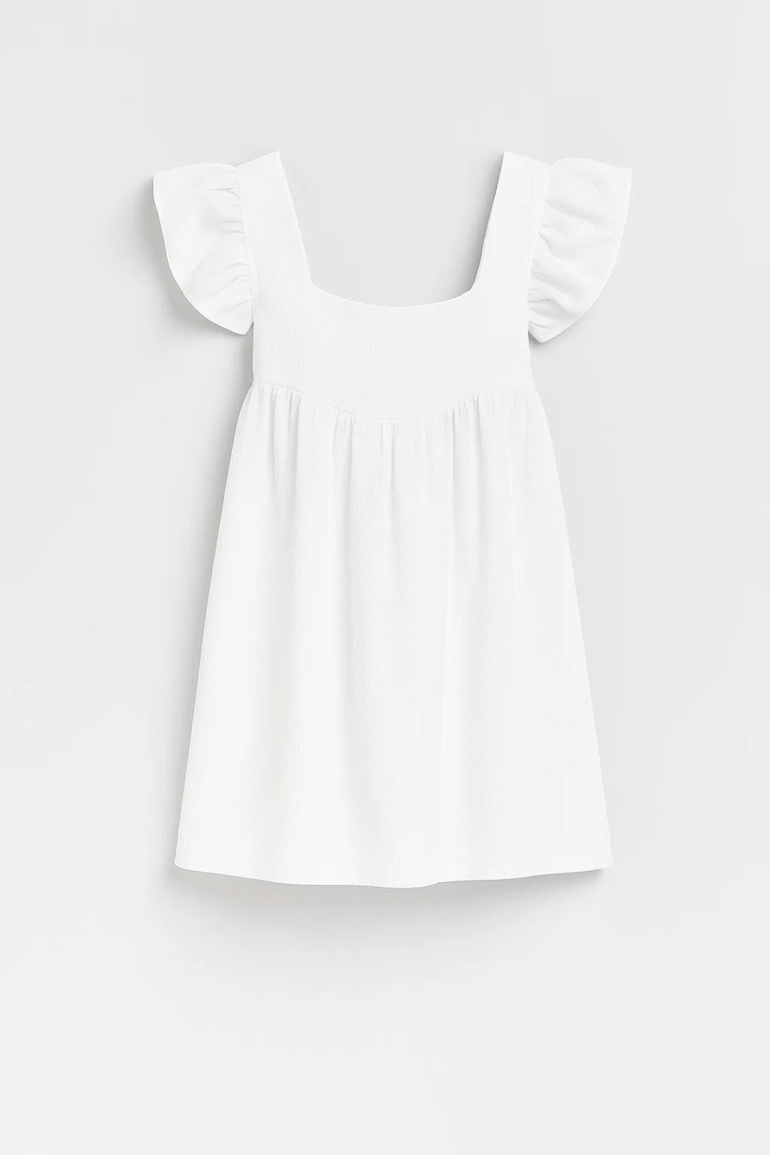 Robe Mini Femme - Manches Bouffantes Encolure Carrée Baby Doll | Été