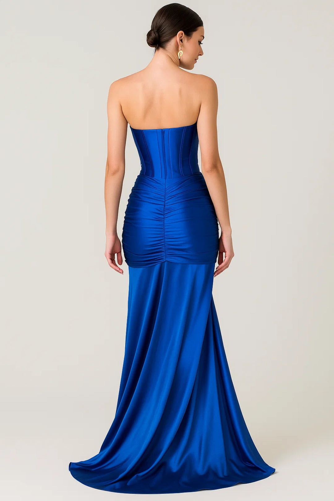 Robe Maxi Femme - Bustier Drapé Sirène Fente Latérale | Soirée