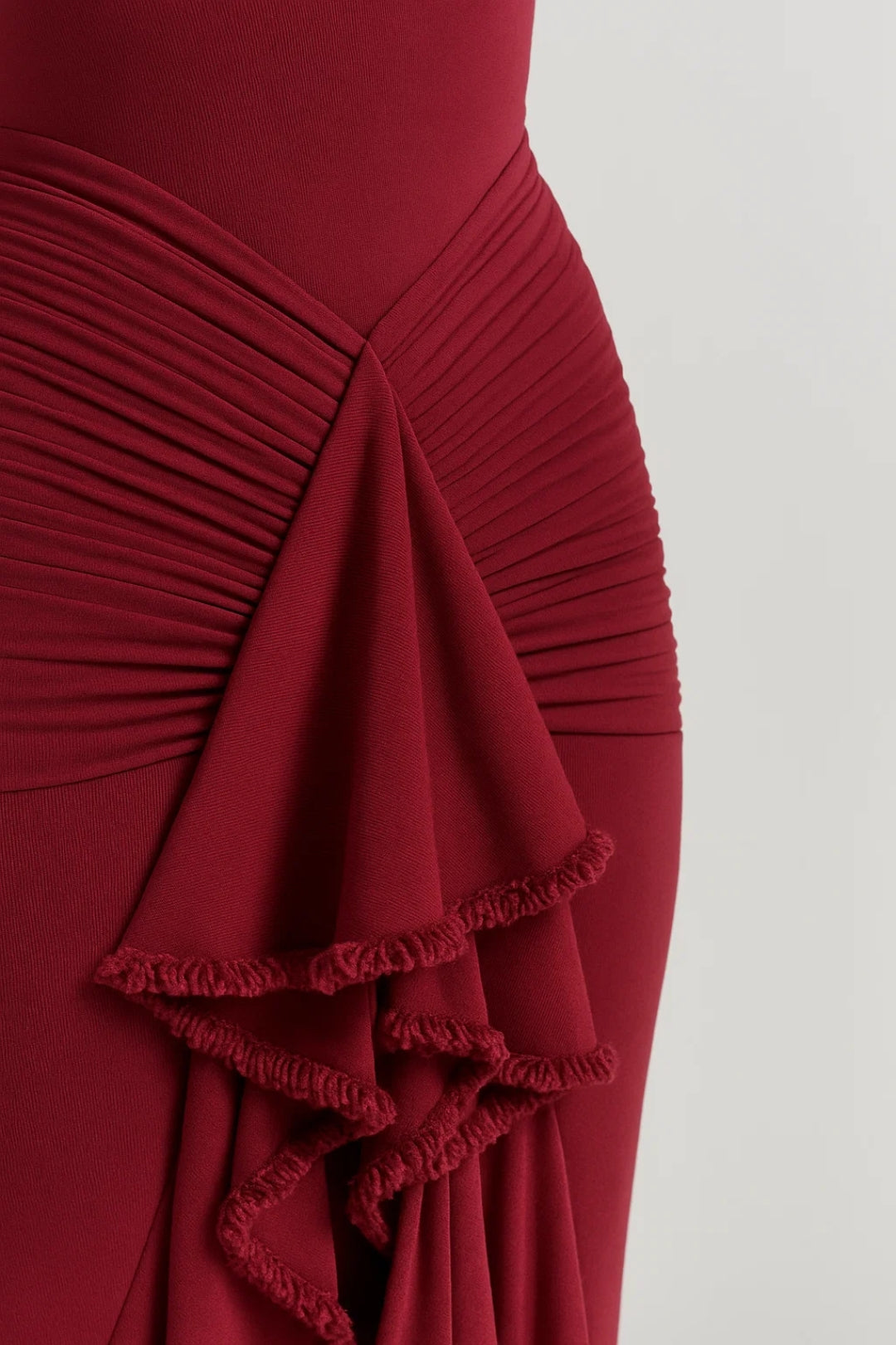Robe Maxi Femme - Bustier Volants Asymétriques Bretelles | Soirée