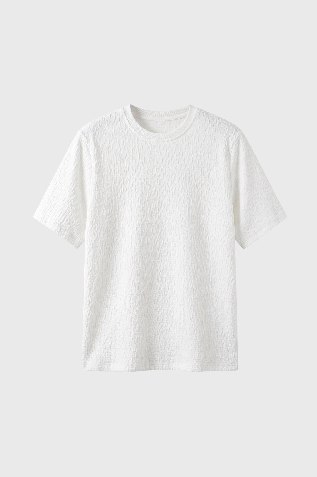 T-shirt Homme - Texture Relief Col Rond Manches Courtes | Moderne