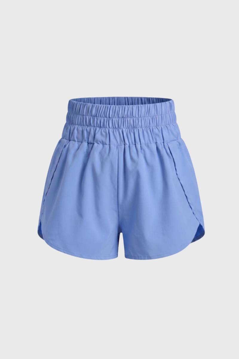 Short Femme - Taille Haute Sport Coupe Oversize | Confortable — Bleu Clair