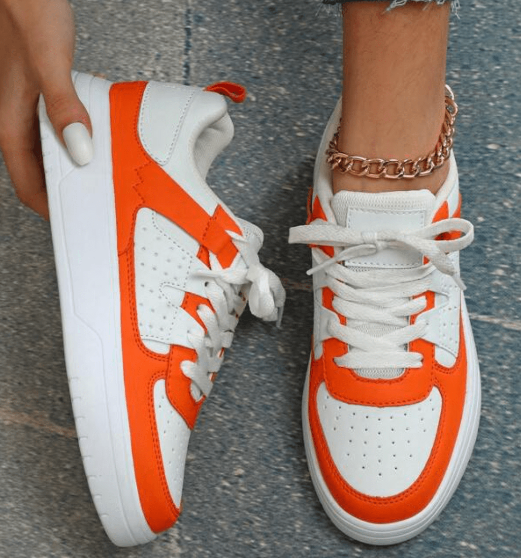 Anaïs - Chaussures Orthopédiques Femme Streetwear avec Empiècements Colorés