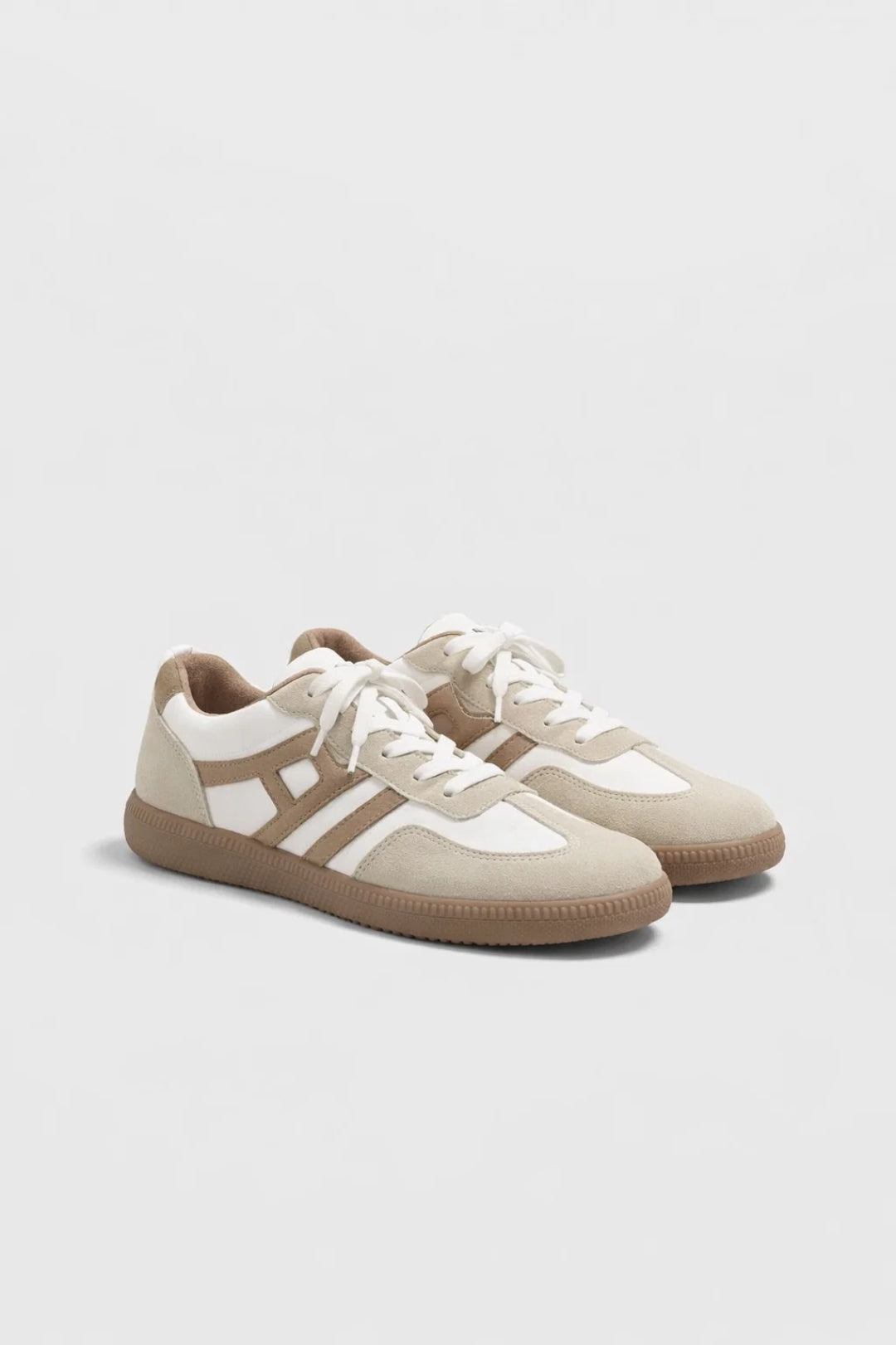 Baskets Femme - Style Rétro Lacets Semelle Gum Bicolore | Casual