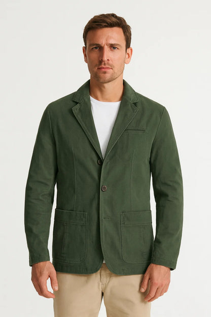 Blazer Homme - Coupe Décontractée Poches Plaquées | Casual