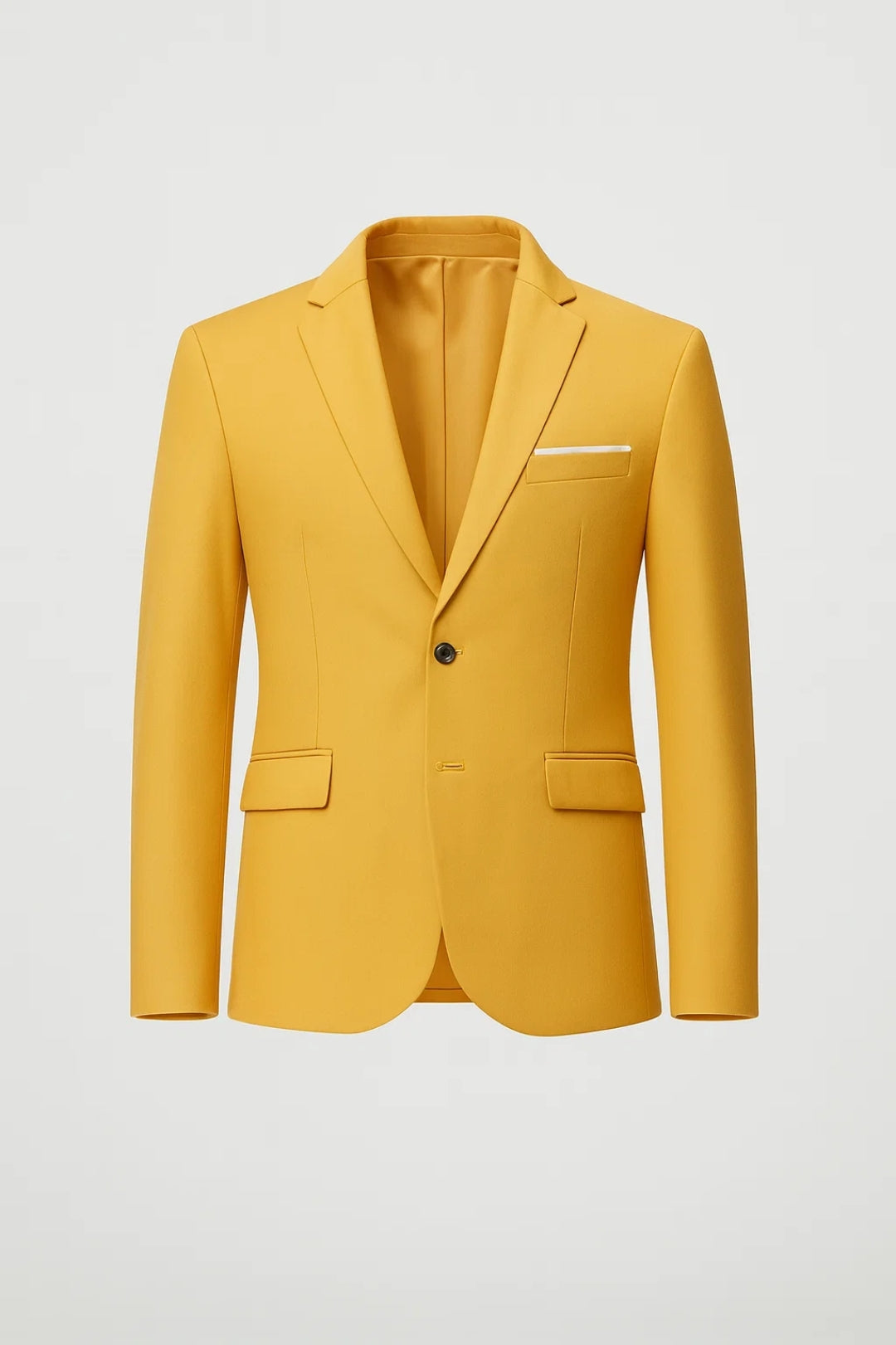 Blazer Homme - Coupe Ajustée Un Bouton Pochette Blanche | Chic