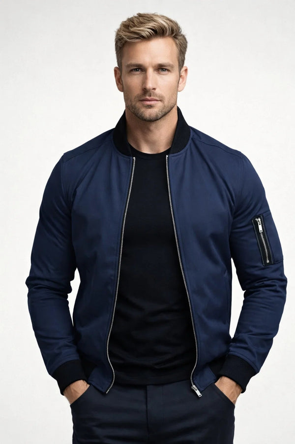 Blouson Homme | veste légère & bomber urbain col teddy zippé pour Printemps