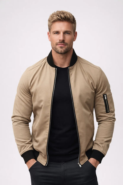 Blouson Homme | veste légère & bomber urbain col teddy zippé pour Printemps