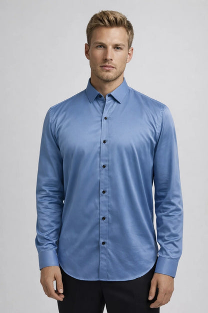 Chemise Homme - Manches Longues Coupe Ajustée | Élégante