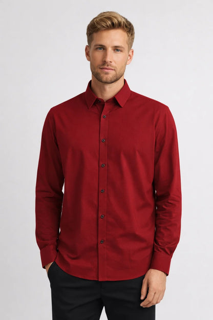Chemise Homme - Col Classique Boutons Contrastés | Casual