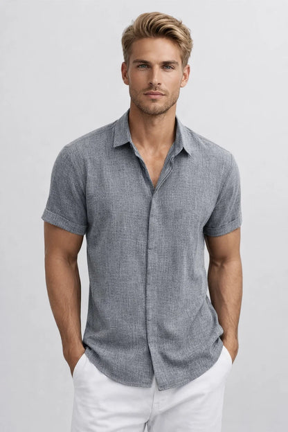 Chemise Homme - Manches Courtes Col Classique Coupe Relax | Été