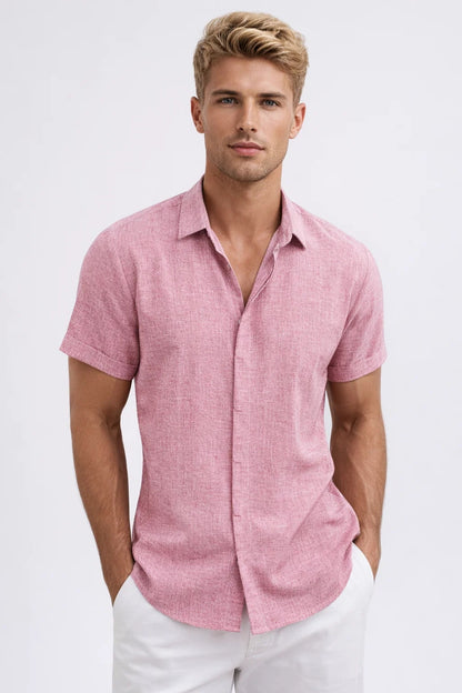 Chemise Homme - Manches Courtes Col Classique Coupe Relax | Été