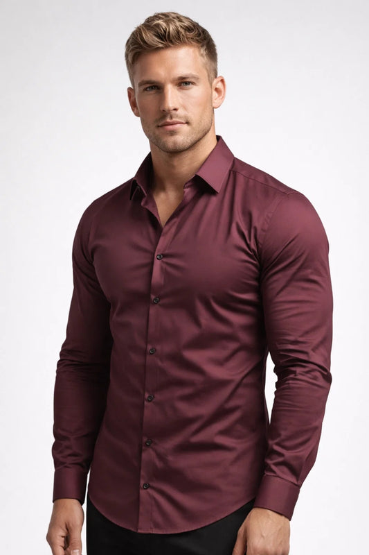 Chemise Homme - Coupe Muscle Ajustée Col Classique | Chic