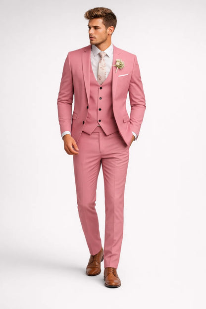 Costume 3 pièces Homme | élégance pastel & allure raffinée coupe ajustée pour Printemps