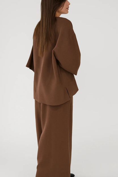Ensemble Femme - Veste Kimono et Pantalon Large Fluide | Chic