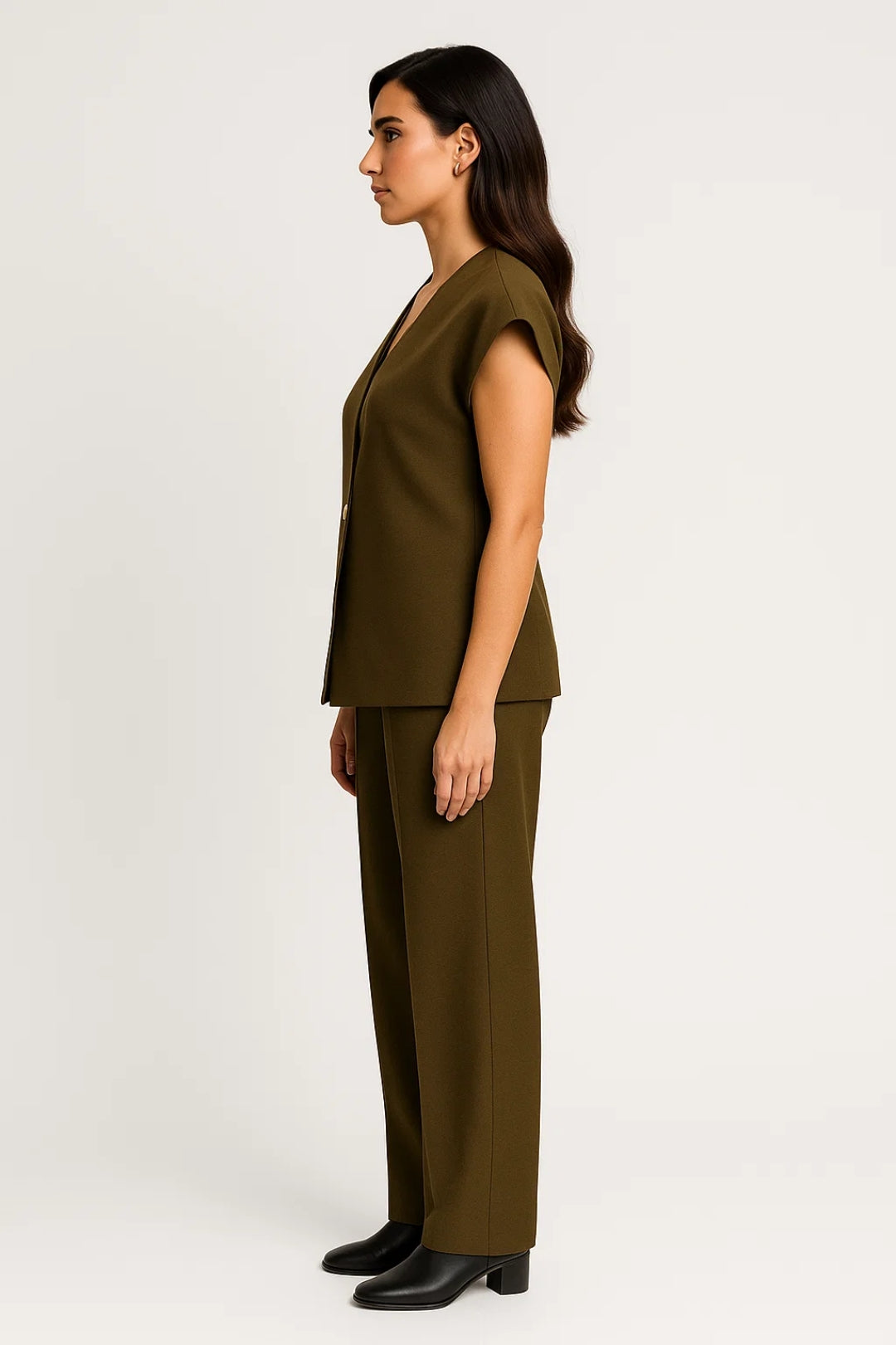 Ensemble Femme - Gilet Sans Manches et Pantalon Large | Chic