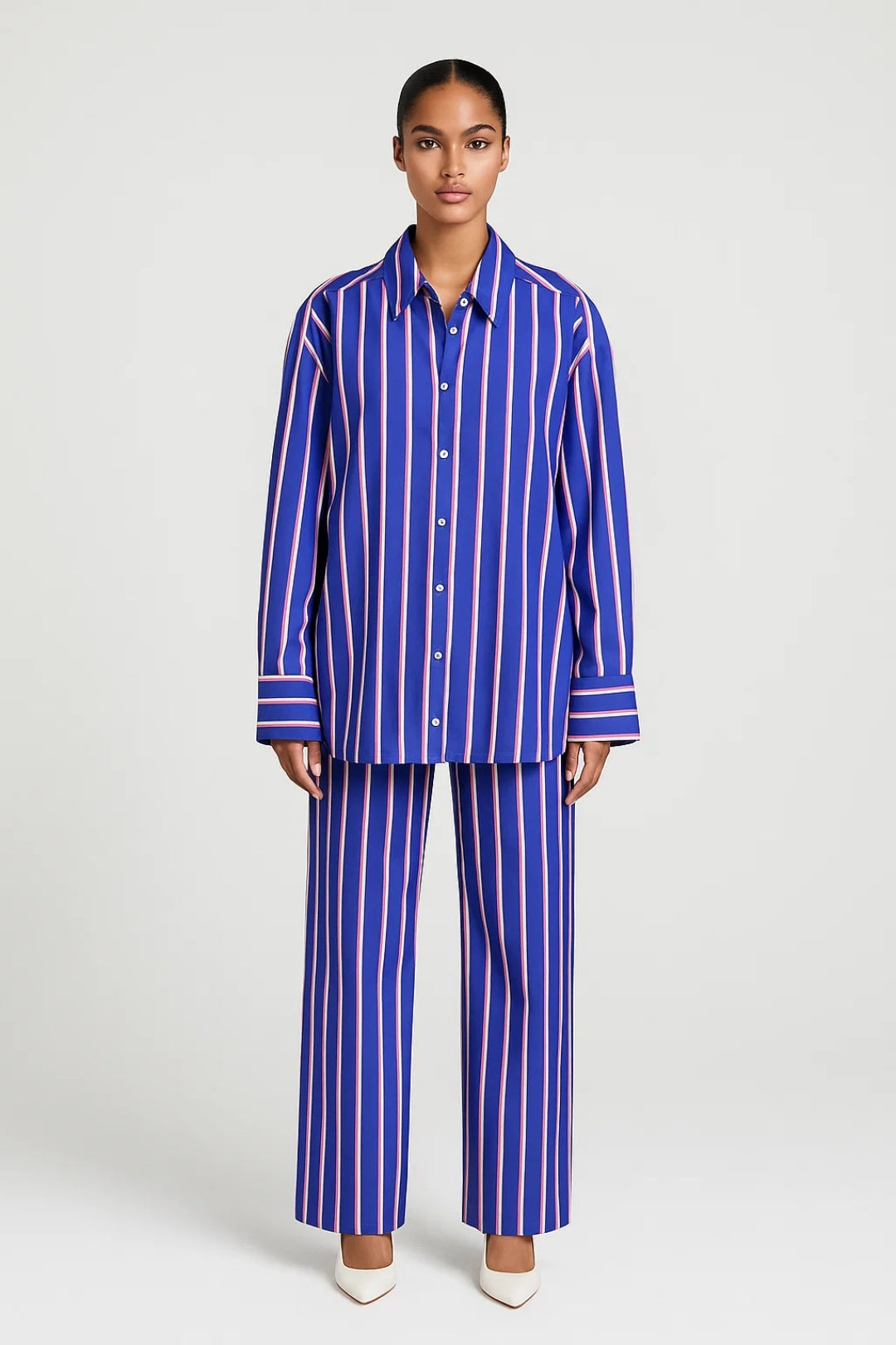 Pyjama Femme - Chemise et Pantalon Rayé | Confort Chic
