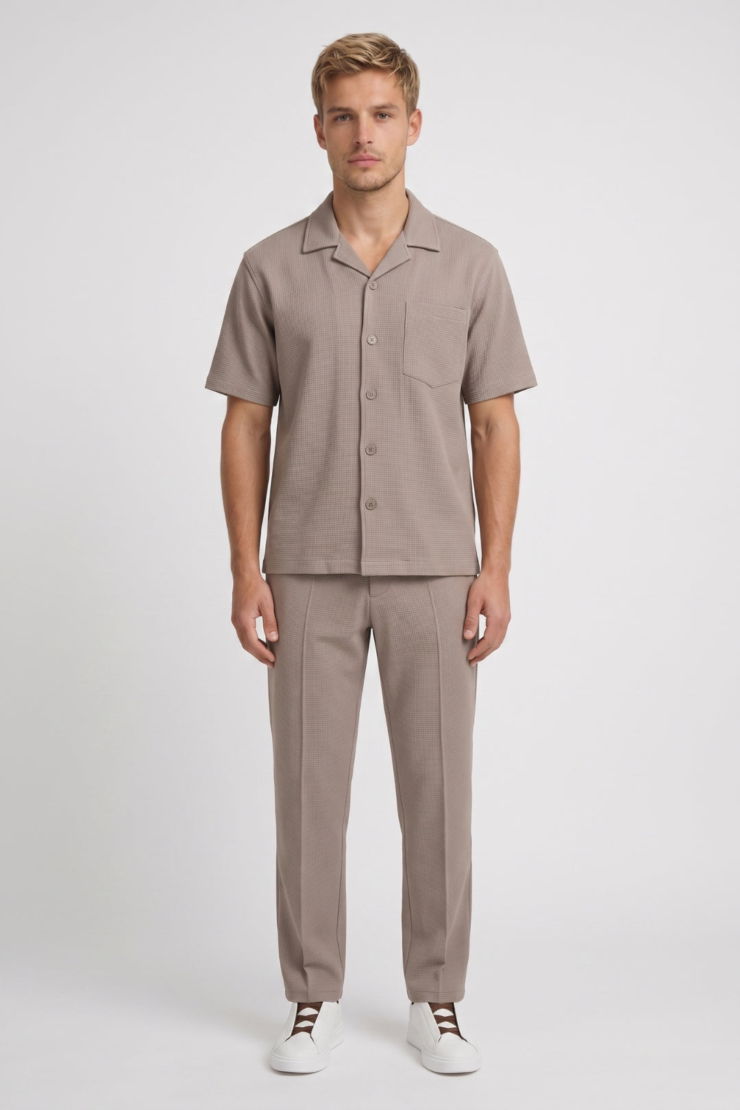 Ensemble Été Homme - Chemise Col Cubain et Pantalon | Casual Chic