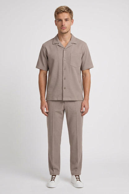 Ensemble Été Homme - Chemise Col Cubain et Pantalon | Casual Chic
