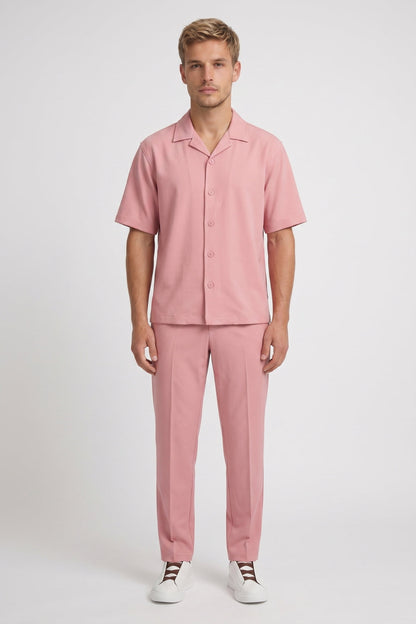Ensemble Été Homme - Chemise Col Cubain et Pantalon | Casual Chic