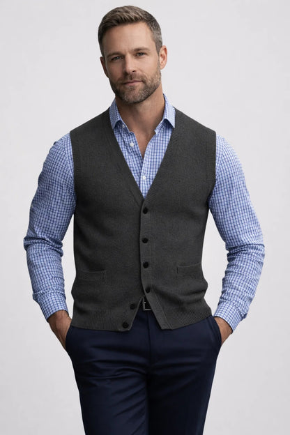 Gilet Homme | Élégant Chic ligne ajustée pour Mi-Saison
