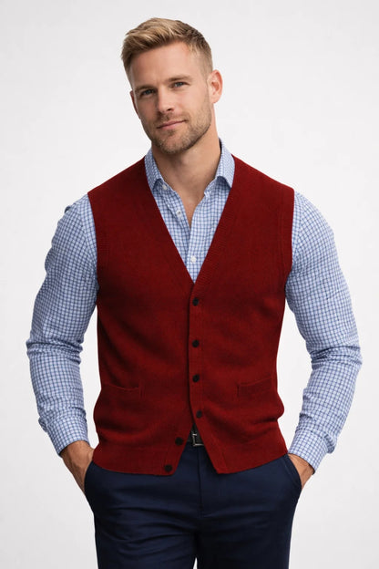 Gilet Homme | Élégant Chic ligne ajustée pour Mi-Saison