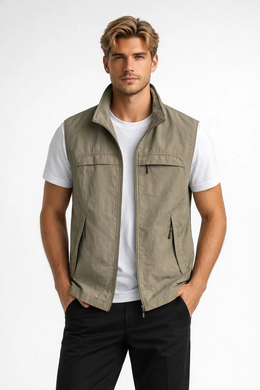 Gilet Homme | léger & respirant poches zippées fonctionnelles pour Été