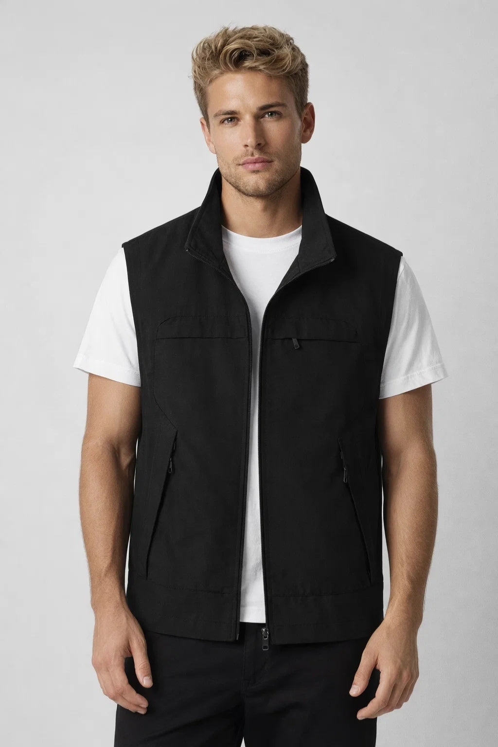 Gilet Homme | léger & respirant poches zippées fonctionnelles pour Été