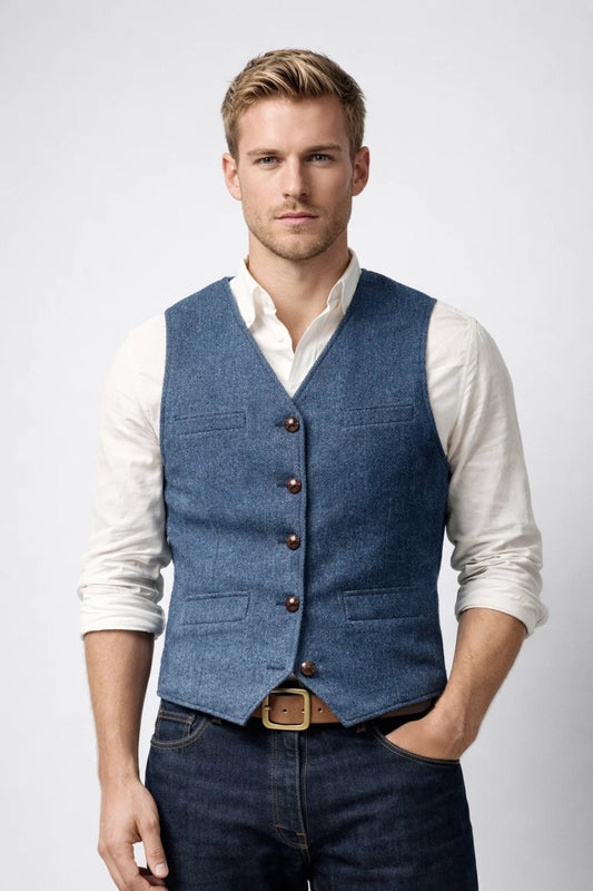 Gilet Homme | tenue élégante & allure formelle coupe ajustée pour Printemps