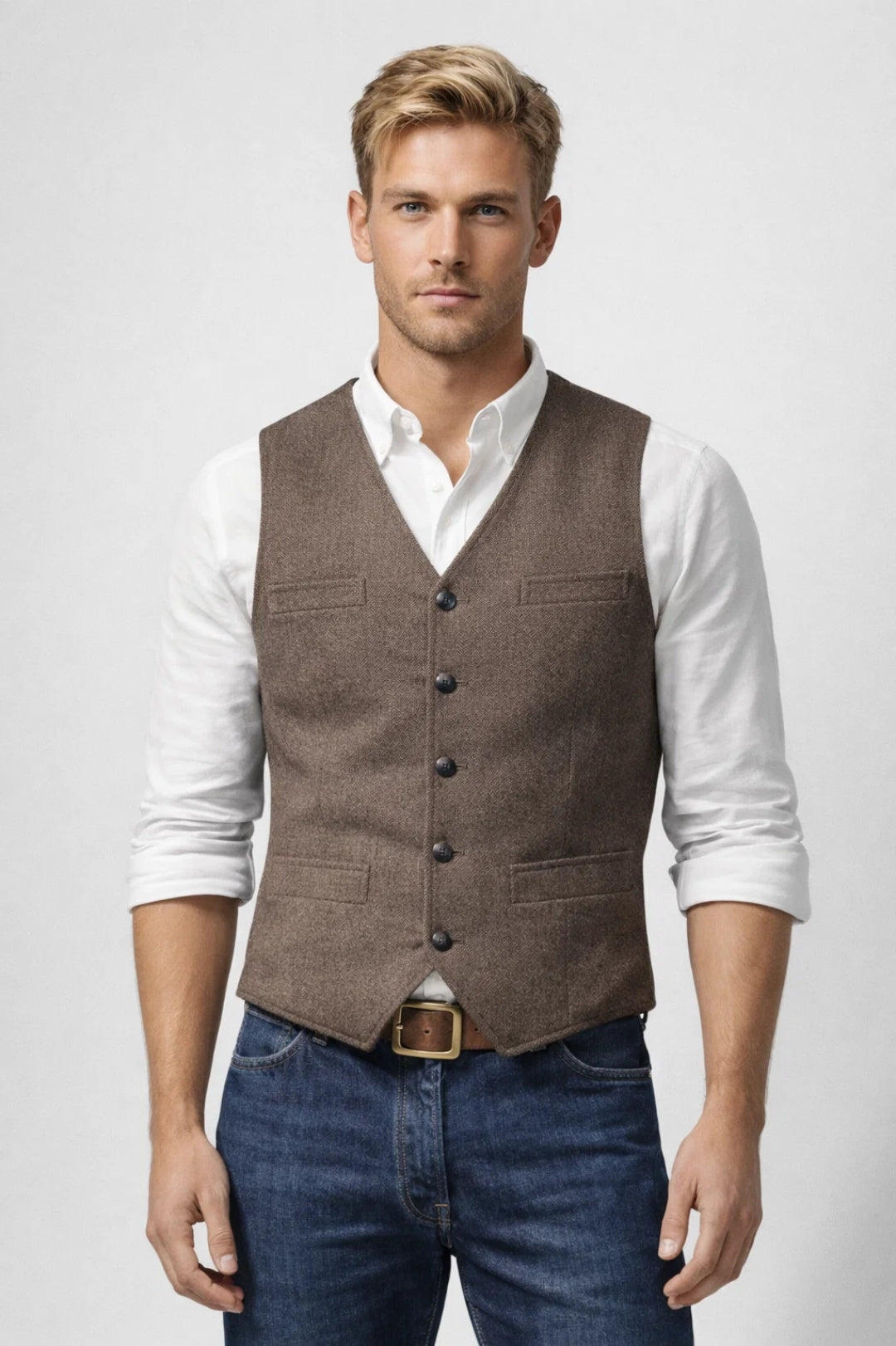 Gilet Homme | tenue élégante & allure formelle coupe ajustée pour Printemps