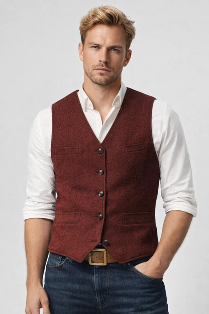 Gilet Homme | tenue élégante & allure formelle coupe ajustée pour Printemps