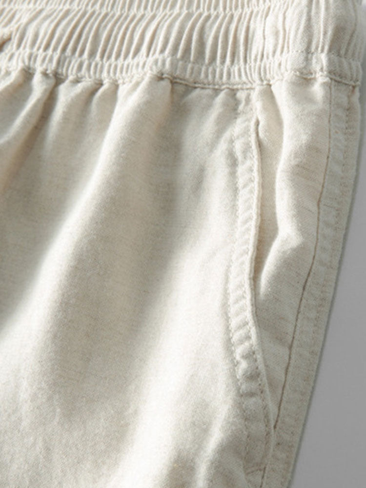 Hugo - Ensemble en Lin Homme Décontracté avec Chemise et Pantalon Casual Été
