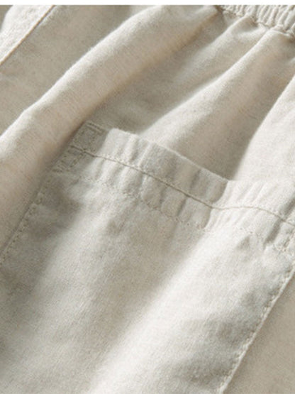 Hugo - Ensemble en Lin Homme Décontracté avec Chemise et Pantalon Casual Été