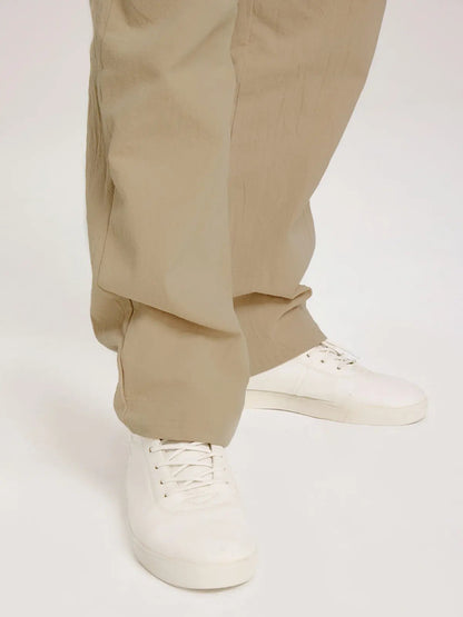 Hugo - Pantalon en Lin Homme Casual avec Taille Élastique et Cordon de Serrage