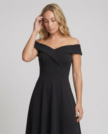 Isabelle - Robe Invitée Mariage Femme Maxi Épaules Dénudées Ligne A et Col Bardot Élégante