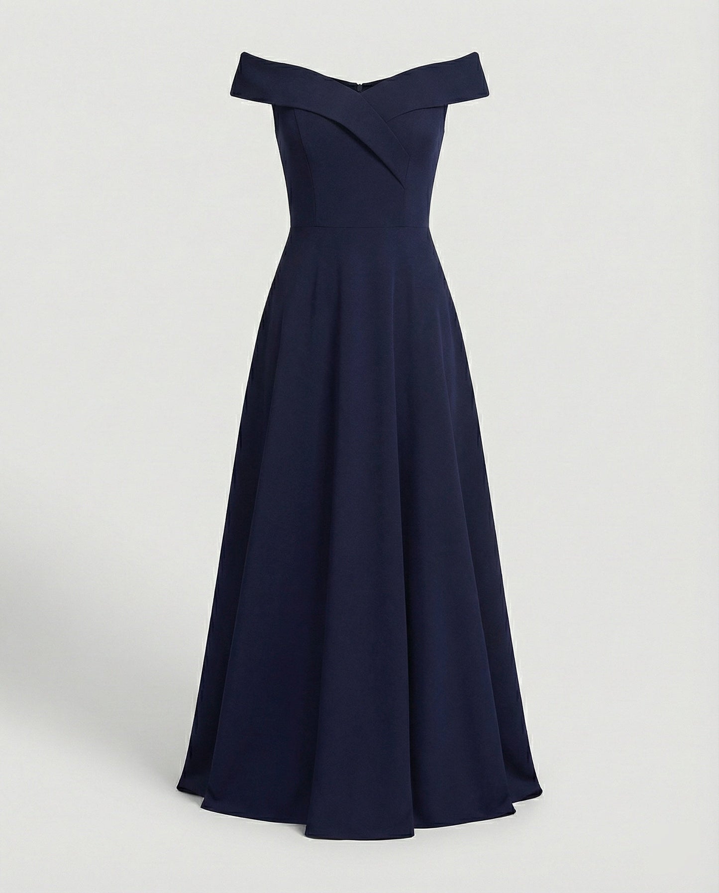 Isabelle - Robe Invitée Mariage Femme Maxi Épaules Dénudées Ligne A et Col Bardot Élégante