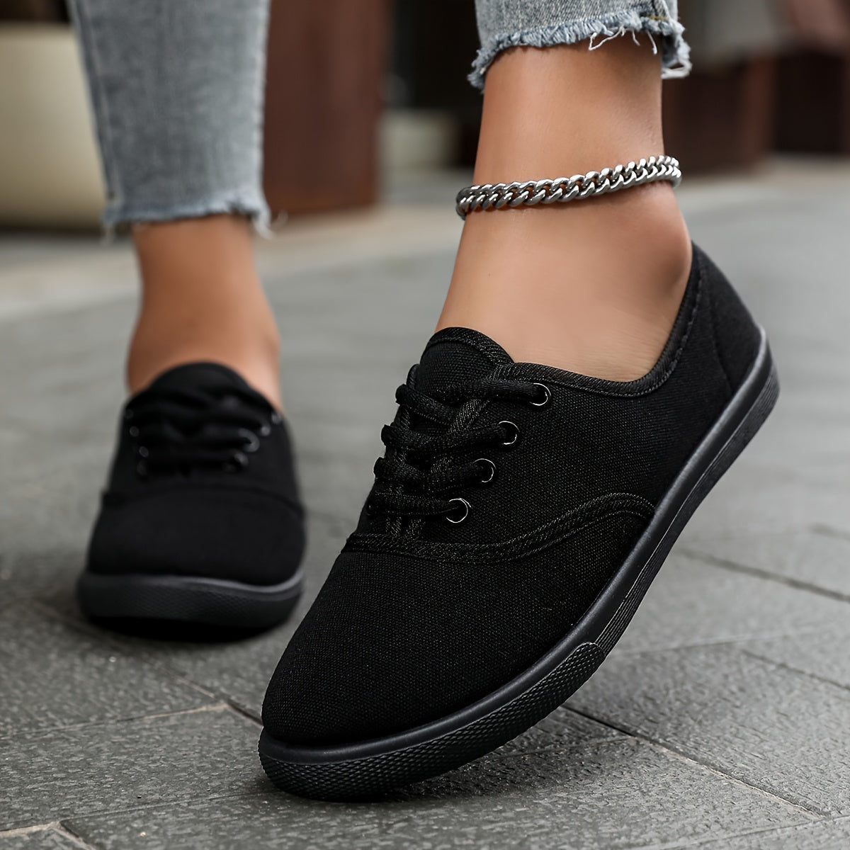 Jade - Baskets Femme Légères à Lacets Style Casual et Semelle Plate Tendance