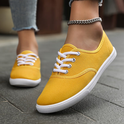 Jade - Baskets Femme Légères à Lacets Style Casual et Semelle Plate Tendance