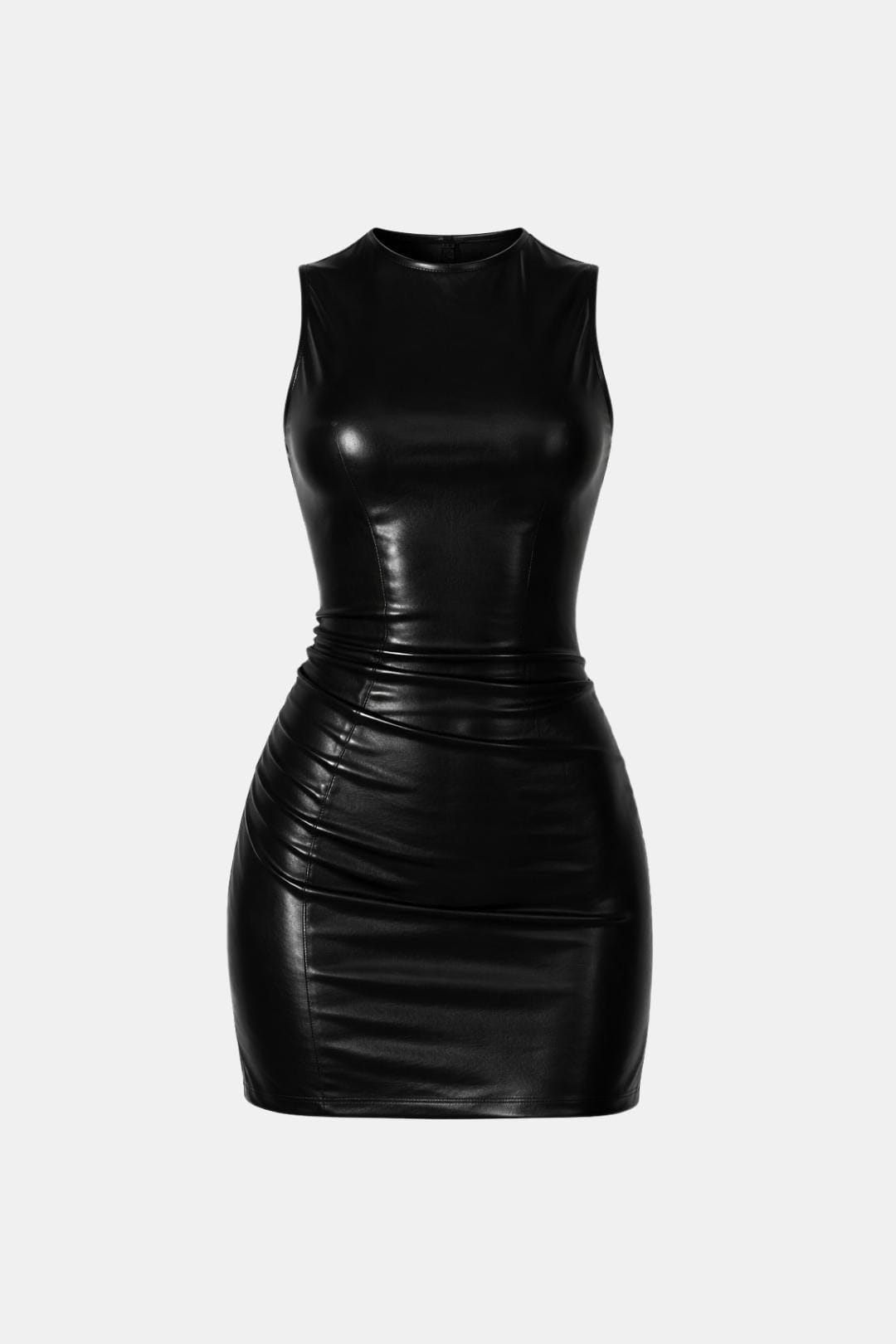 Jade - Robe de Soirée Femme Moulante sans Manches avec Col Montant