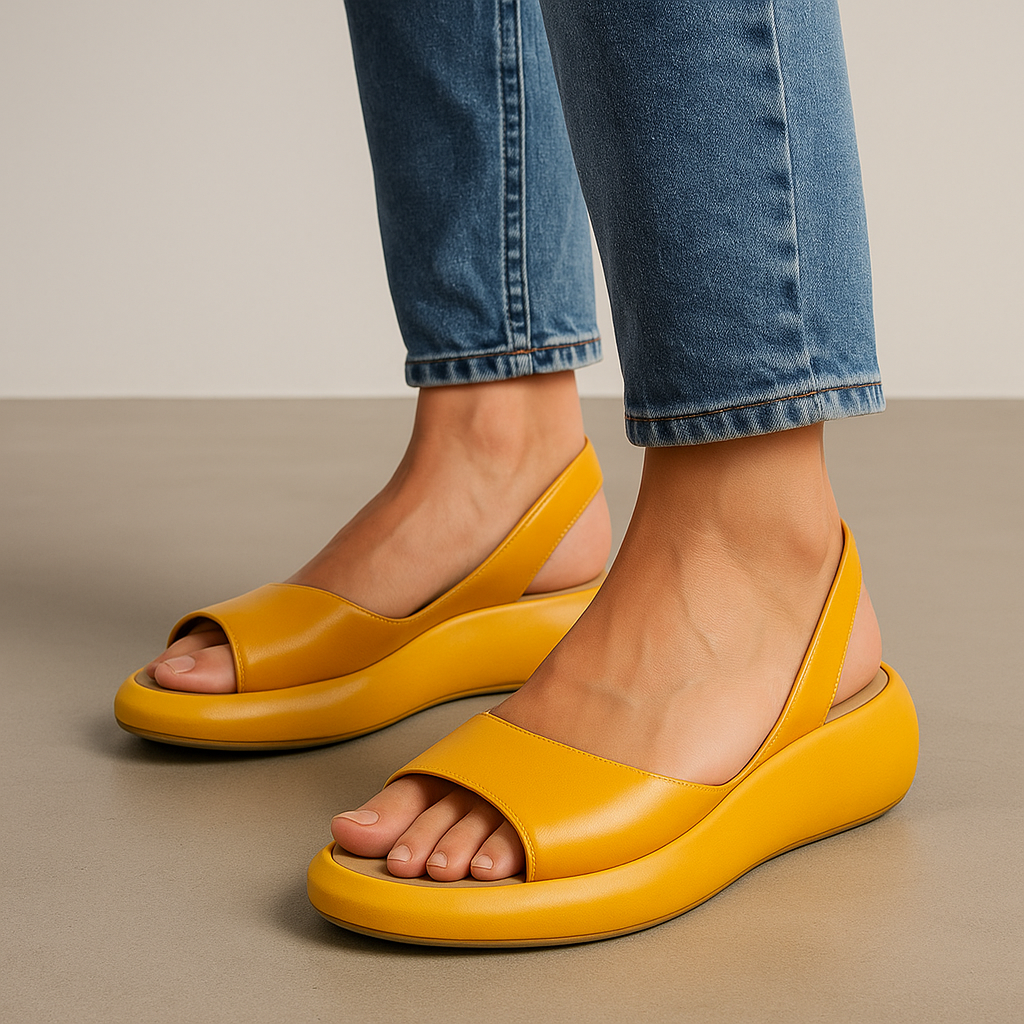 Juliette - Sandales Orthopédiques Femme Tendance avec Semelle Épaisse et Bride Arrière