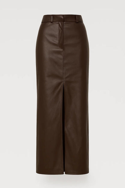 Jupe Midi Femme - Taille Haute Fendue Coupe Droite | Élégante