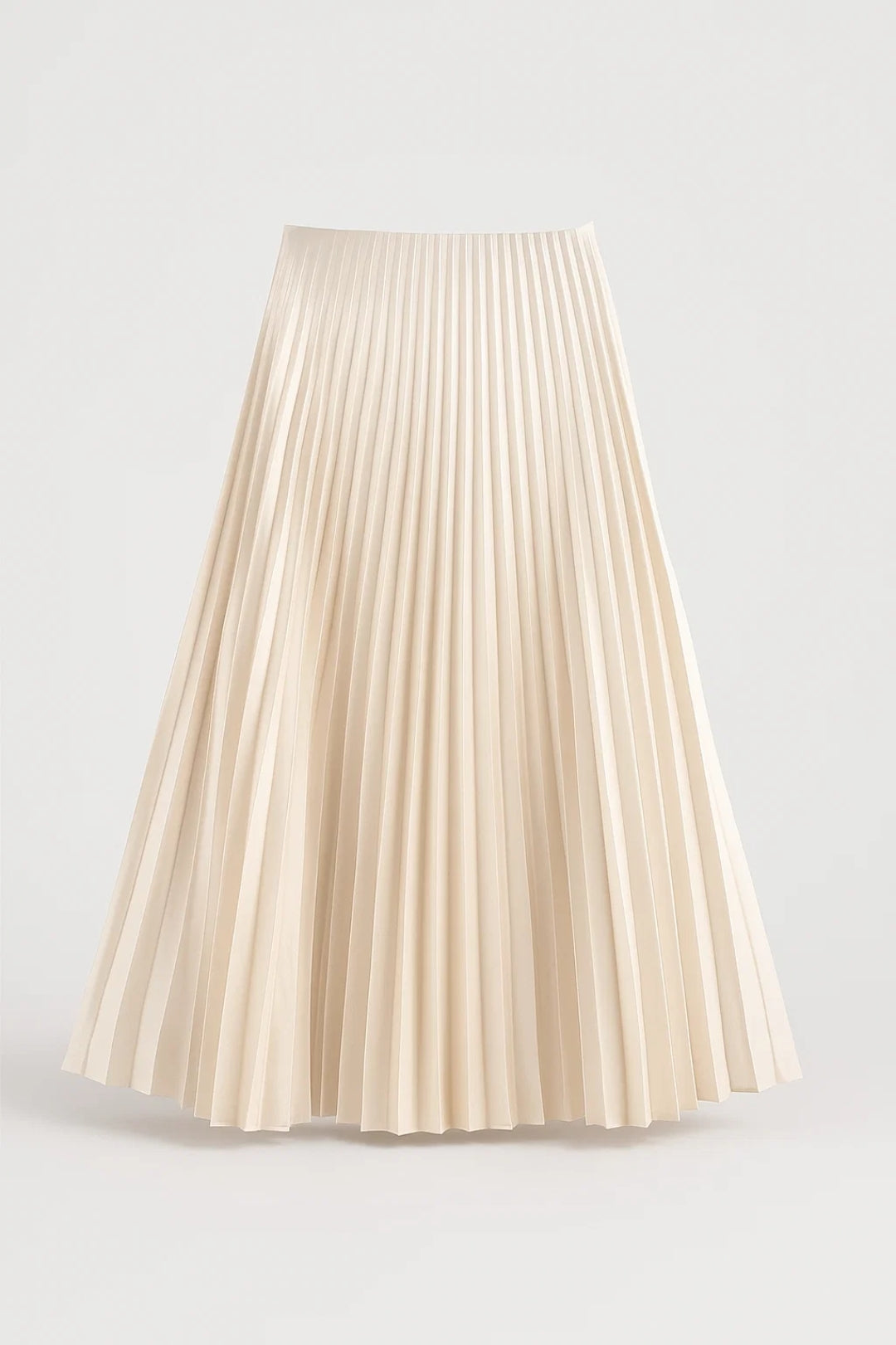 Jupe Midi Femme - Plissée Taille Haute Évasée | Élégante
