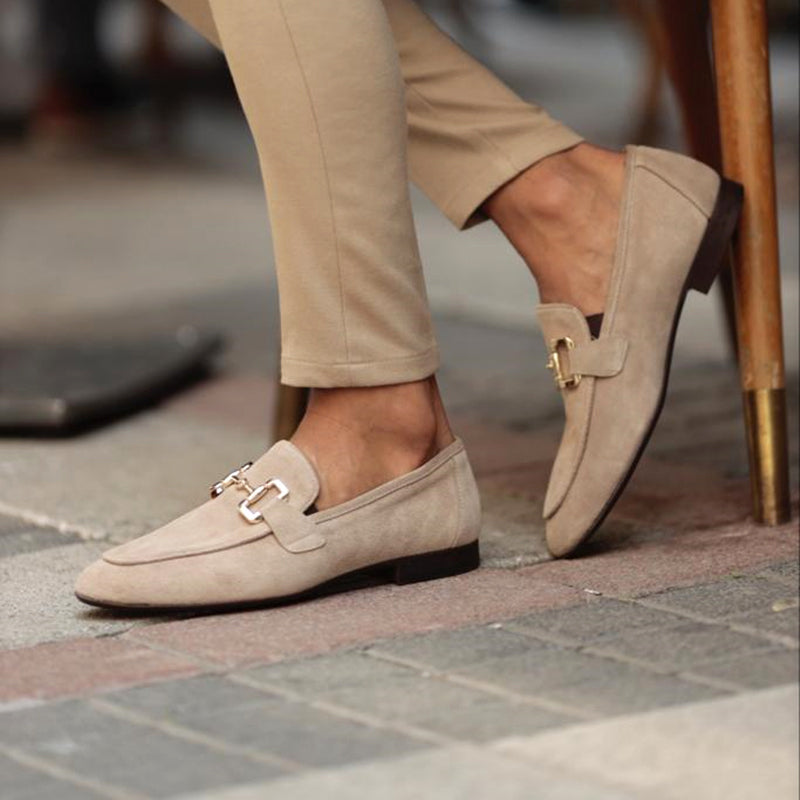 Louis - Mocassins Confort Homme Élégants avec Boucle Dorée et Semelle Légère