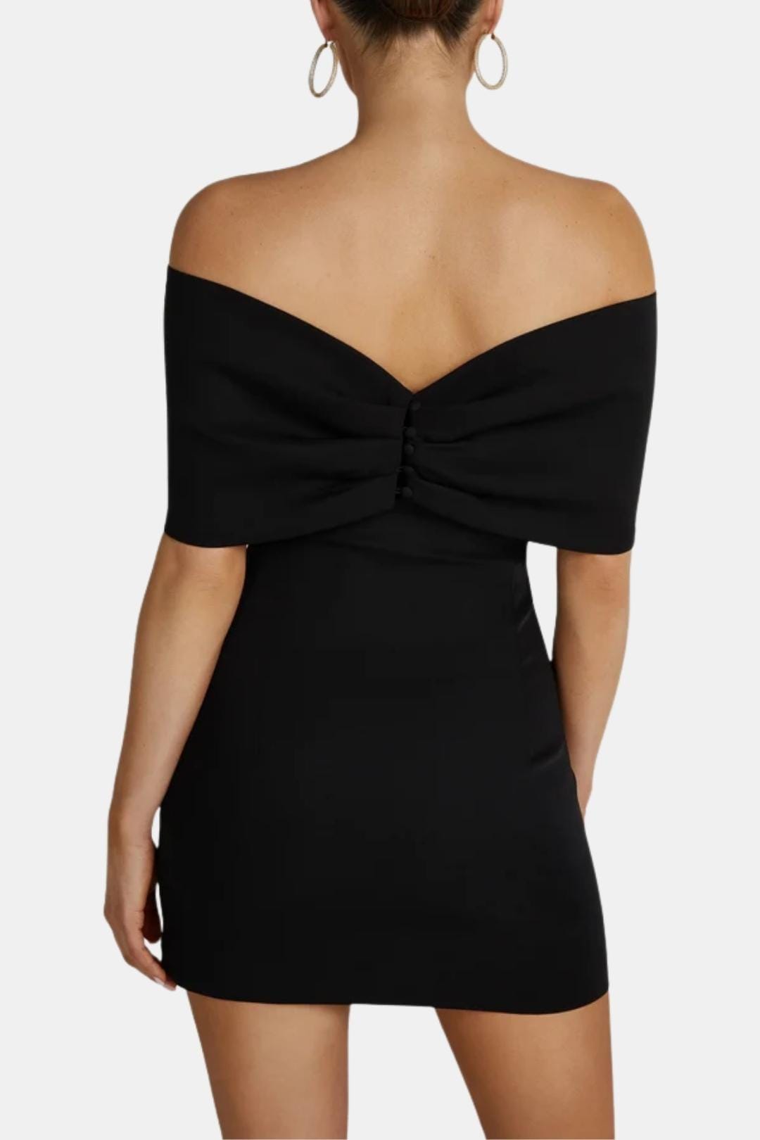 Louise - Robe de Soirée Femme Bustier Épaules Dénudées avec Nœud Frontal