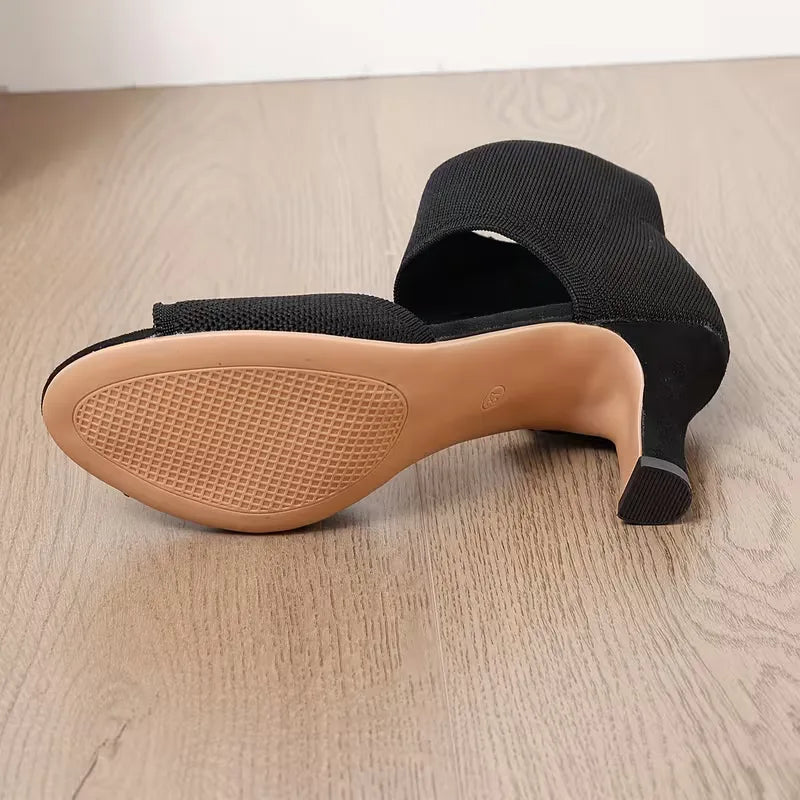 Margaux - Sandales Orthopédiques Femme Élégantes à Talon Aiguille et Manchette Cheville Enveloppante
