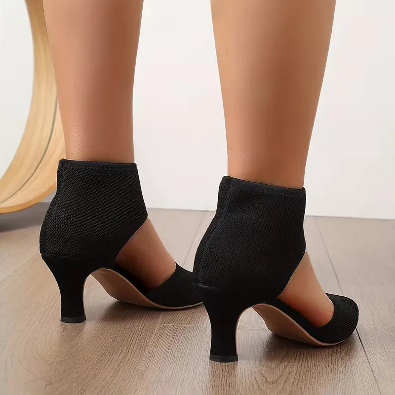 Margaux - Sandales Orthopédiques Femme Élégantes à Talon Aiguille et Manchette Cheville Enveloppante