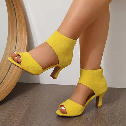 Margaux - Sandales Orthopédiques Femme Élégantes à Talon Aiguille et Manchette Cheville Enveloppante